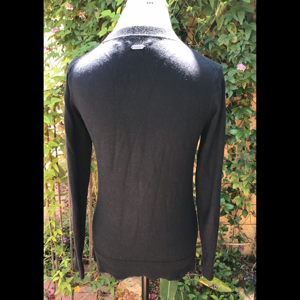 BARBOUR Scarce Shaggy GoldenDoodle Daisies Midnight Navy Cashmere Sweate… - Picture 6 of 8